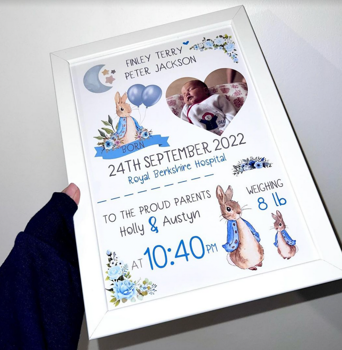 Personalised nursery print Personalised photo prints