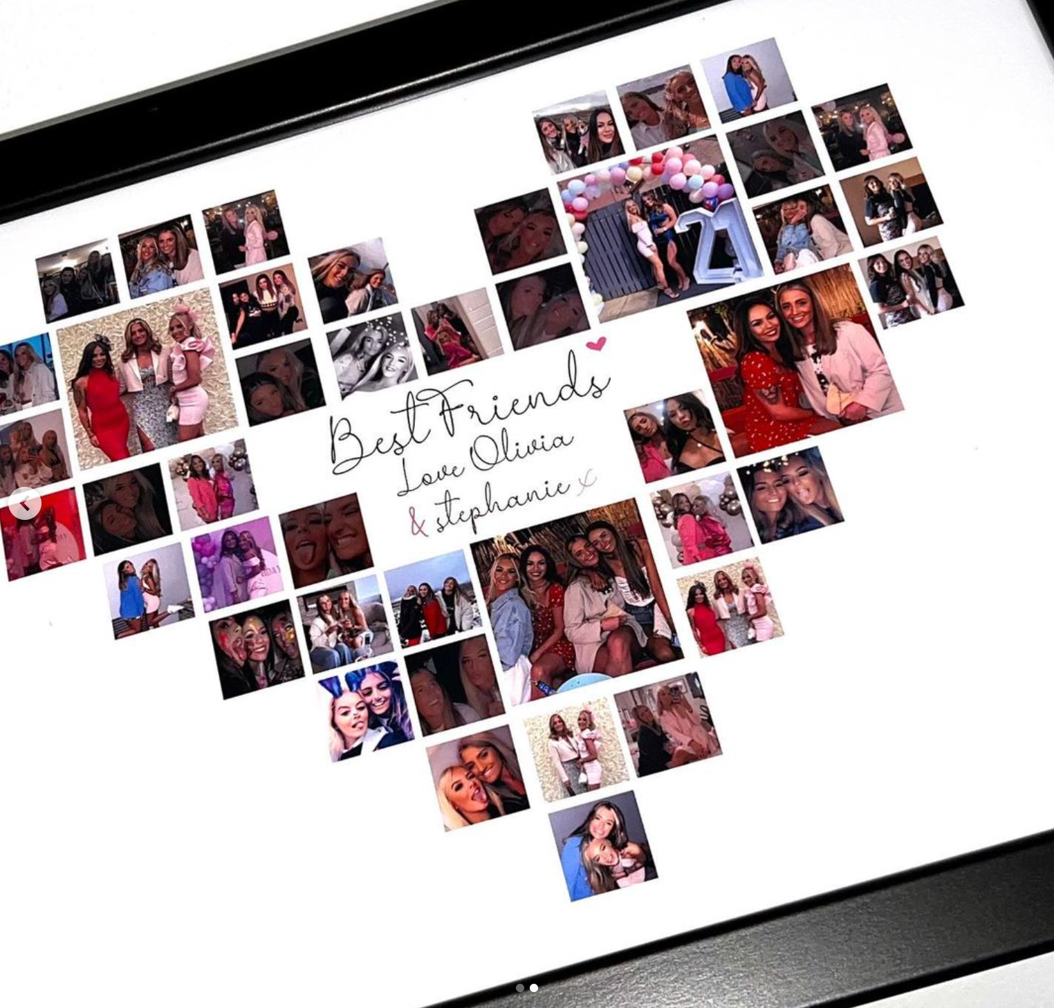 Best friend heart collage