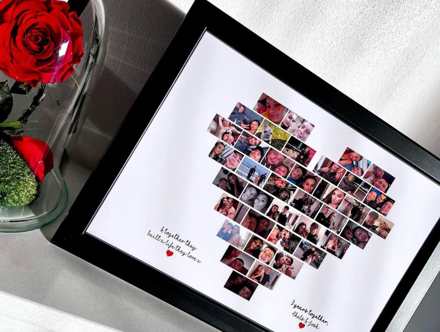 Valentines Heart Collage Personalised photo prints