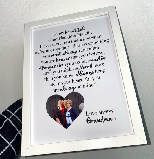 To my beautiful grandma Personalised photo prints