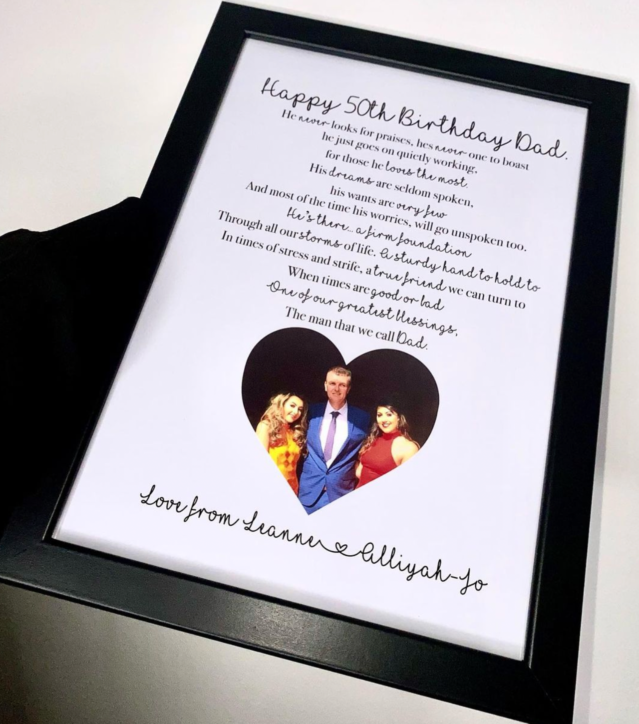 personalised poem photo print Personalised photo prints