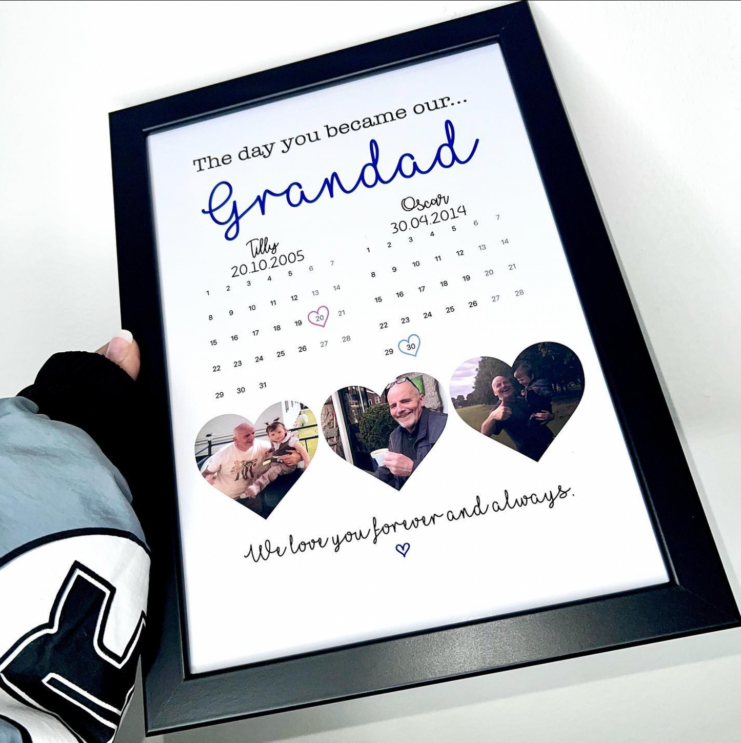 The day you became my Grandad Personalised photo prints