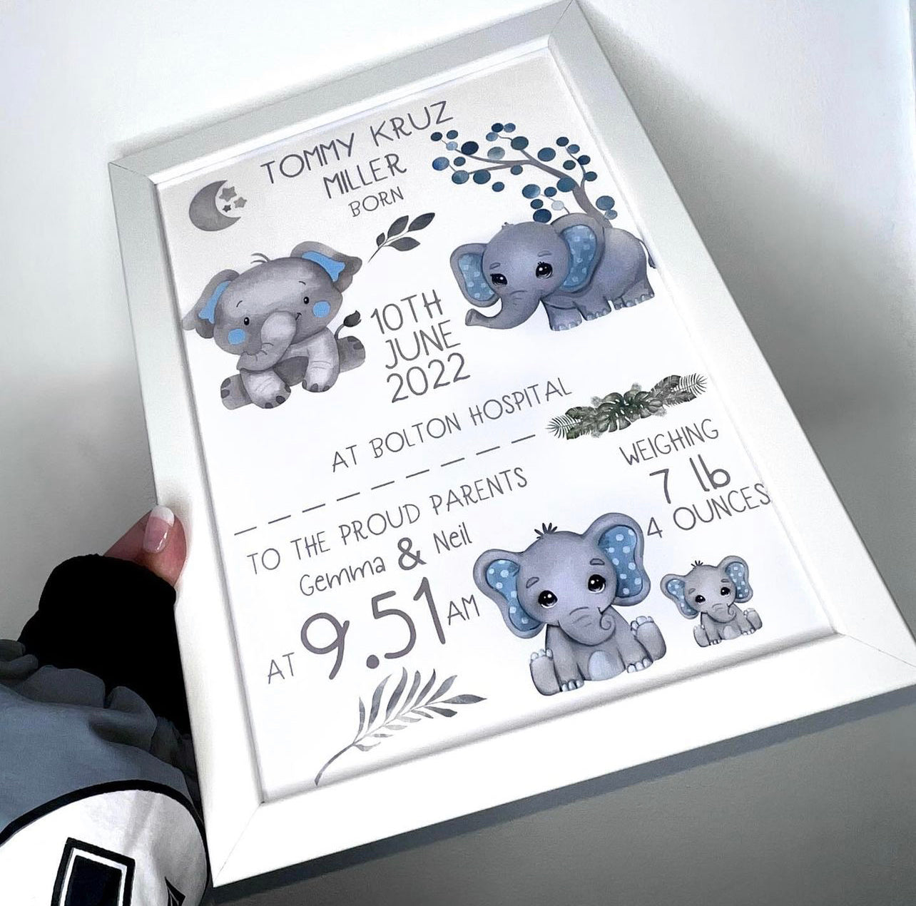 Elephant nursery print